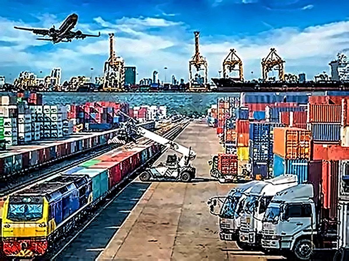 Karayolu, demiryolu, denizyolu ve havayolunu birleştiren multimodal taşıma